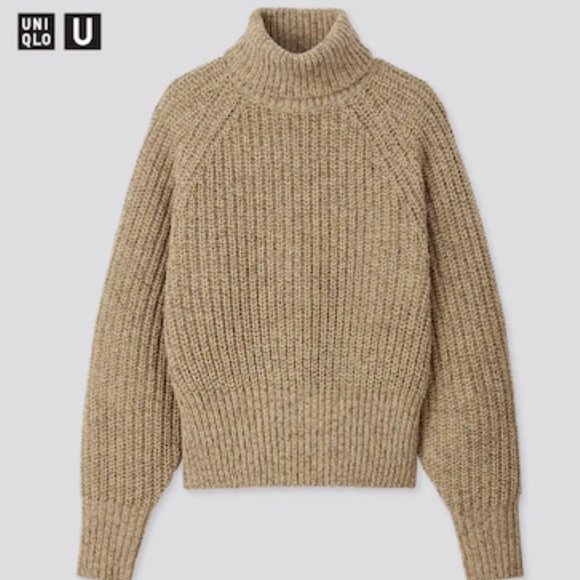 Uniqlo U Lifewear turtleneck sweater GUC size small wool blend - Picture 2 of 6
